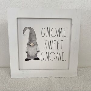 Rae Dunn Gnome Sweet Gnome Wood Sign Decor